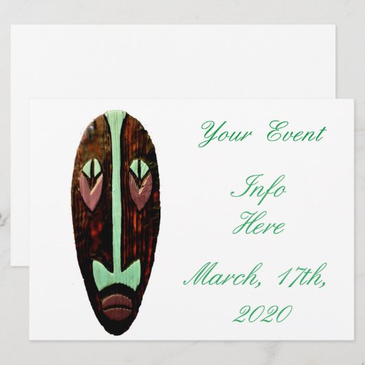 Long Tiki Mask Thunder_Cove (Voorkant / Achterkant)