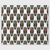 Long Tiki Mask Thunder_Cove Cadeaupapier (Vlak)