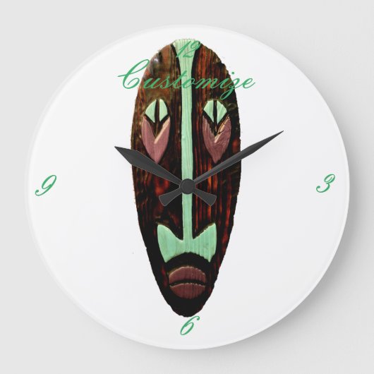 Long Tiki Mask Thunder_Cove Grote Klok (Voorkant)