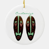Long Tiki Mask Thunder_Cove Keramisch Ornament (Achterkant)