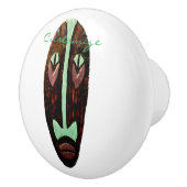 Long Tiki Mask Thunder_Cove Keramische Knop (Rechts)