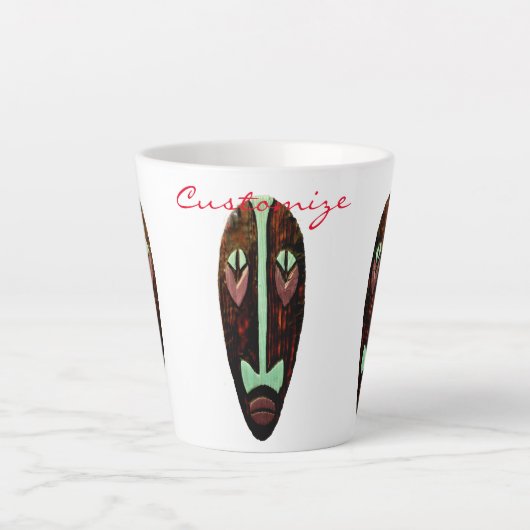 Long Tiki Mask Thunder_Cove Latte Mok (Voorkant)