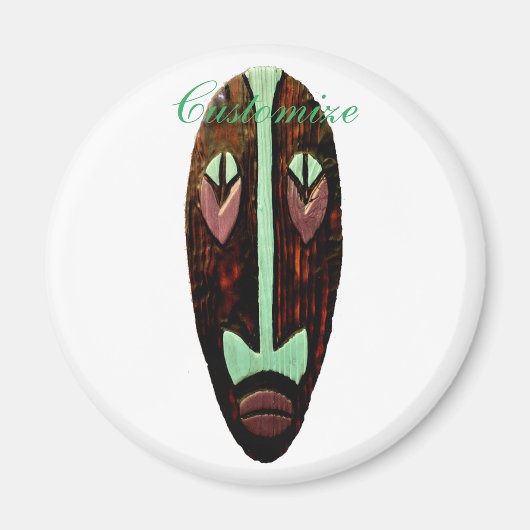 Long Tiki Mask Thunder_Cove Magneet (Voorkant)