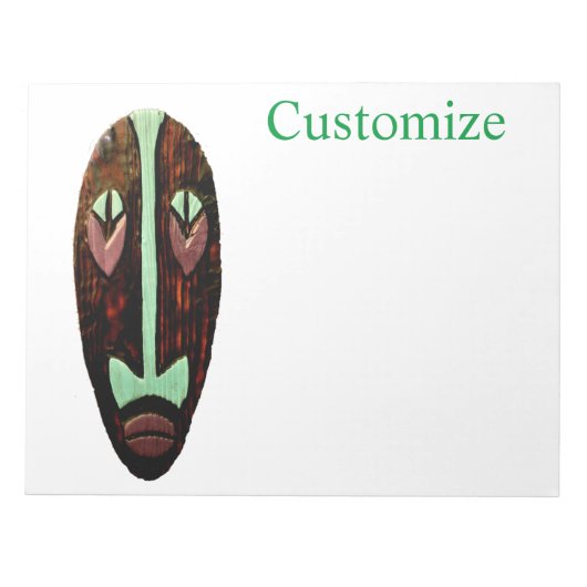 Long Tiki Mask Thunder_Cove Notitieblok (Voorkant)