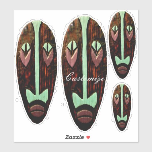 Long Tiki Mask Thunder_Cove Sticker (Vel)