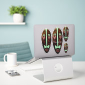 Long Tiki Mask Thunder_Cove Sticker (Laptop op bureau)