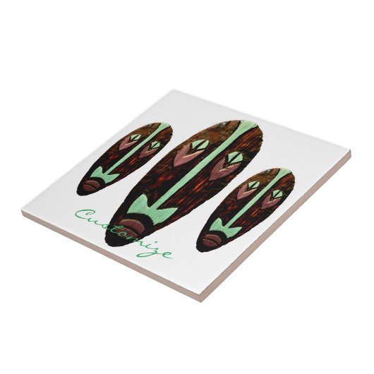 Long Tiki Mask Thunder_Cove Tegeltje (Zijkant)