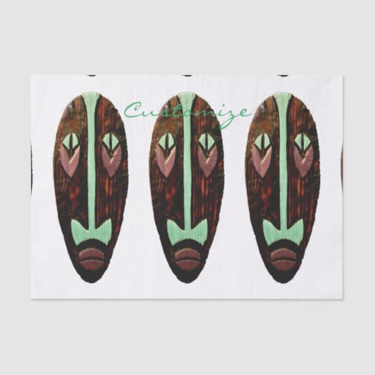 Long Tiki Mask Thunder_Cove Tissuepapier (Voorkant)