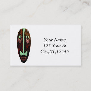 Long Tiki Mask Thunder_Cove Visitekaartje