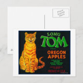 Long Tom Apple Crate LabelMonroe, OF Briefkaart (Voorkant / Achterkant)