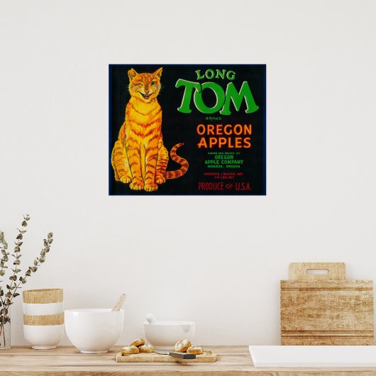 Long Tom Apple Crate LabelMonroe, OF Poster (Keuken)