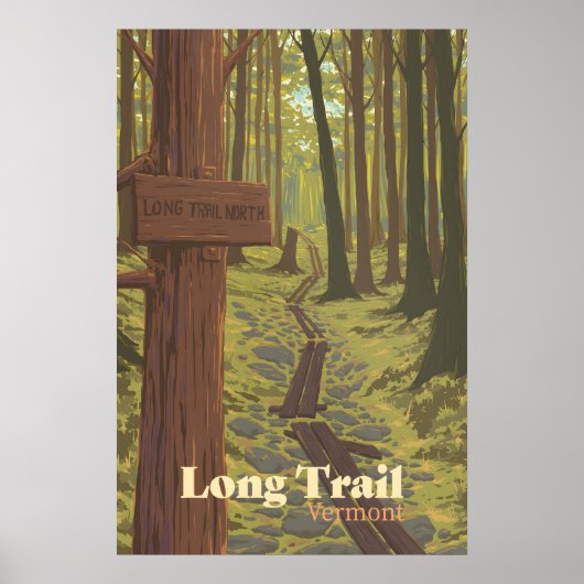 Long Trail Vermont Reisposter Poster (Voorkant)