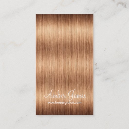 Long Wavy Blonde Hair 3 Stylist Visitekaartjes (Voorkant)