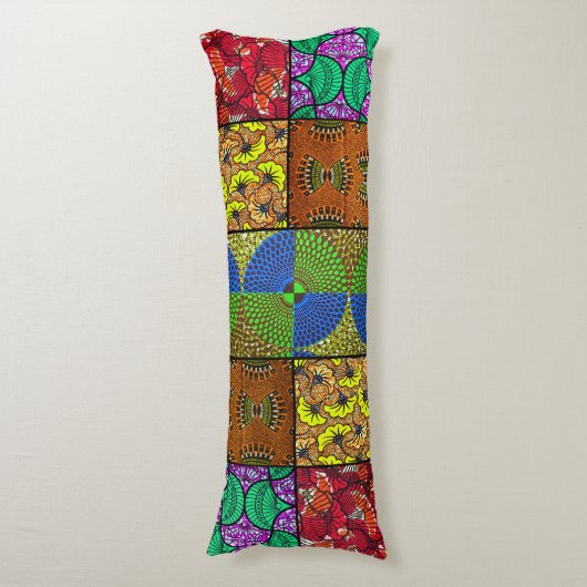 Long Wax Africain Lichaamskussen (Voorkant Verticaal)