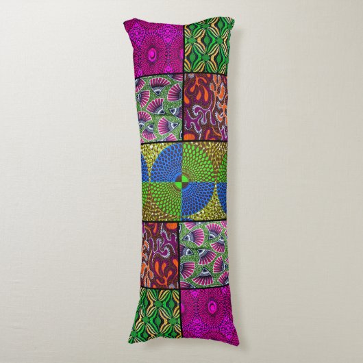 Long Wax Africain Lichaamskussen (Voorkant Verticaal)