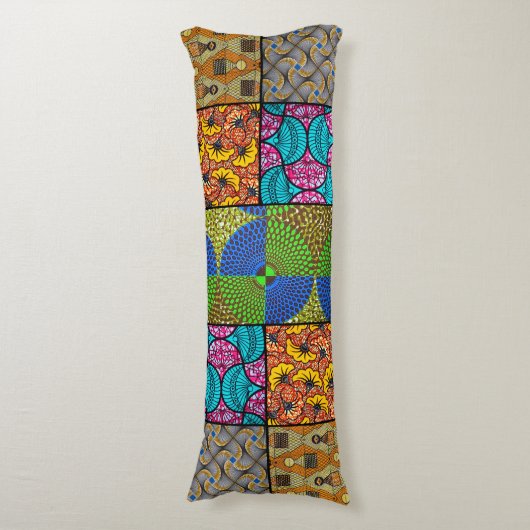 Long Wax Africain Lichaamskussen (Voorkant Verticaal)