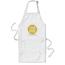 Long White Apron met Enterprise Logo Promotion