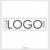 Long White Business Logo Company Modern Minimal Sticker (Vel)