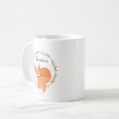 Long Winter's Nap Holiday Fox met naam Koffiemok (Voorkant links)