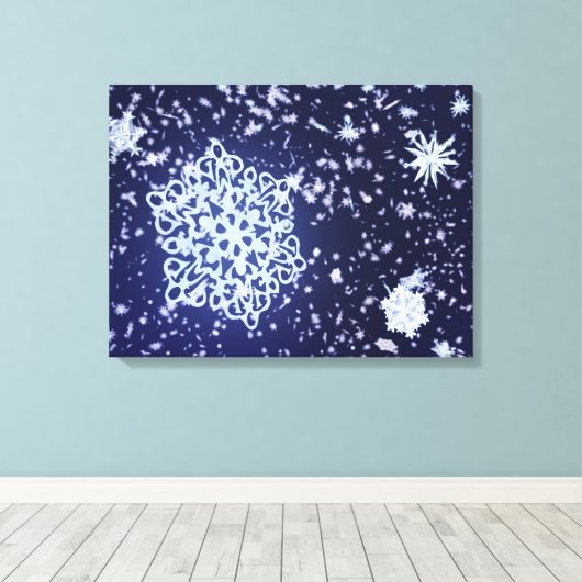Long Winter's Night Canvas Print (Insitu (Houten vloer))