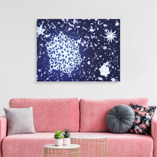 Long Winter's Night Canvas Print (Insitu (Woonkamer))