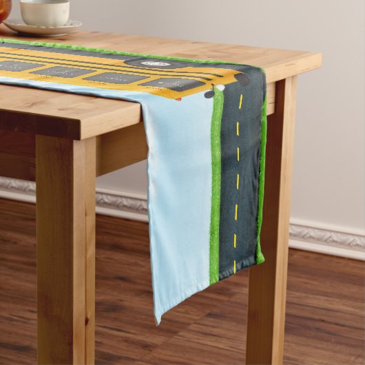 Long Yellow School Bus 16 Foto's Graduation Party Korte Tafelloper (Voorbeeld)