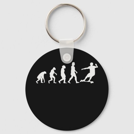 Longboard dalende evolutie sleutelhanger (Voorkant)