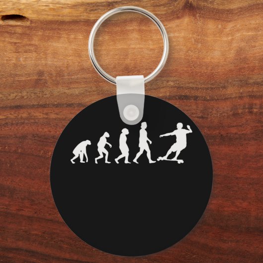Longboard dalende evolutie sleutelhanger (Voorkant)