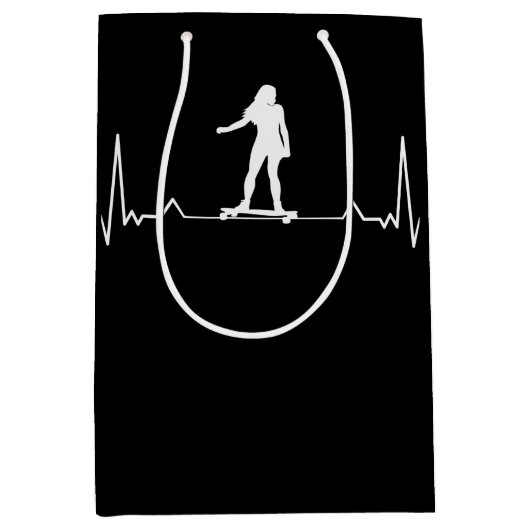 Longboard girl Heartbeat Medium Cadeauzakje (Voorkant)