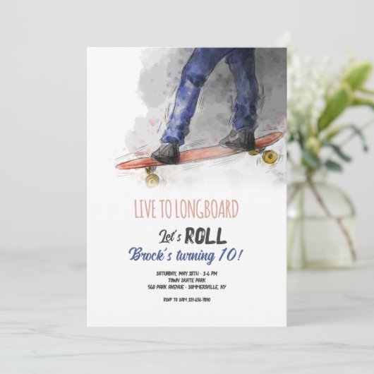 Longboard Kaart (Staand voorkant)