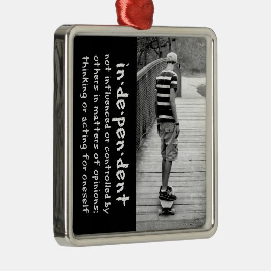 longboard-onafhankelijkheid metalen ornament (Rechts)