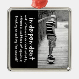 longboard-onafhankelijkheid metalen ornament