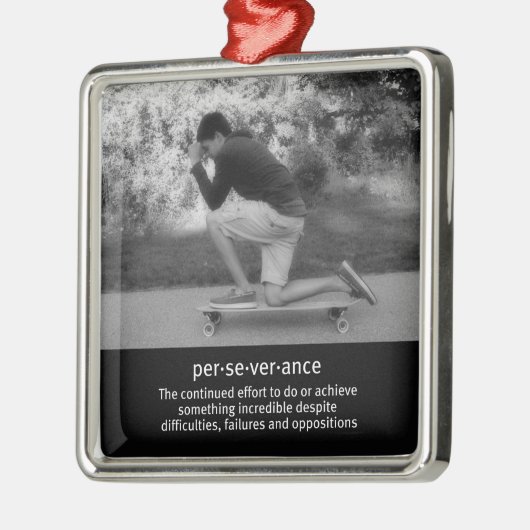 Longboard pose en quote metalen ornament (Links)