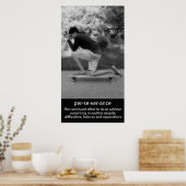 Longboard Prayer Pose Poster (Keuken)