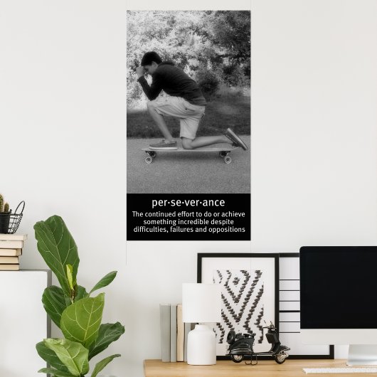 Longboard Prayer Pose Poster (Thuiskantoor)