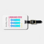 Longboard Retro Skateboard  Skater Design Bagagelabel (Voorkant horizontaal)