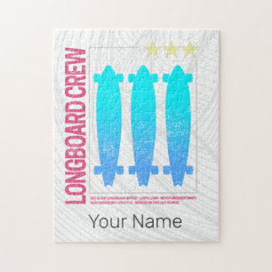 Longboard Retro Skateboard  Skater Design Legpuzzel