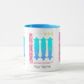 Longboard Retro Skateboard  Skater Design Mok (Midden)