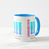 Longboard Retro Skateboard  Skater Design Mok (Voorkant rechts)