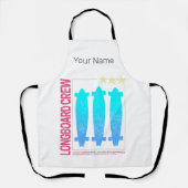 Longboard Retro Skateboard  Skater Design Schort (Voorkant)