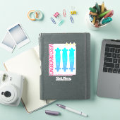 Longboard Retro Skateboard  Skater Design Sticker (iPad Cover)