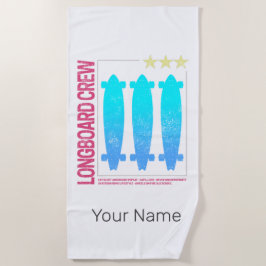 Longboard Retro Skateboard  Skater Design Strandlaken