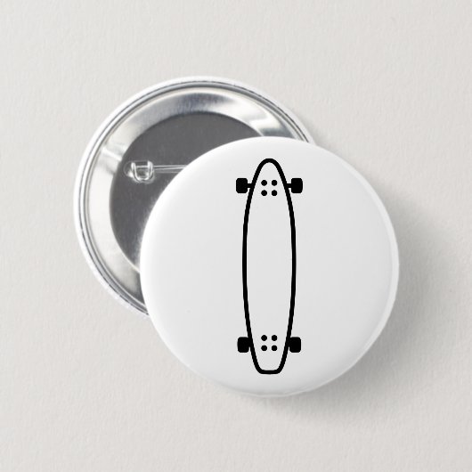 Longboard Ronde Button 5,7 Cm (Voorkant /achterkant)