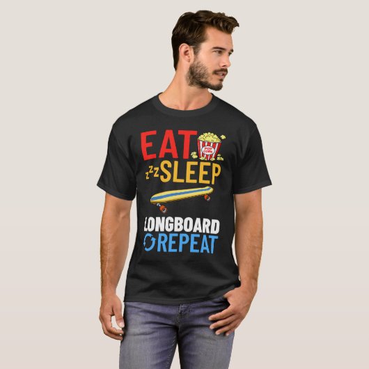 Longboard Skateboard Board Wheels Longboarder Begi T-shirt (Voorkant volledig)