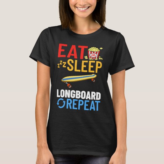 Longboard Skateboard Bord Wielen Longboarder Begi T-shirt (Voorkant)