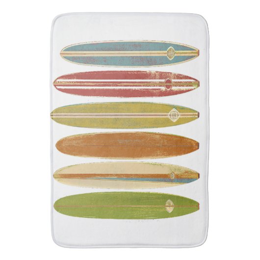 Longboard surfplanken Retro Style Surfing Badmat (Voorkant Verticaal)