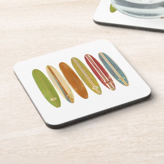 Longboard surfplanken  Retro Style Surfing Bier Onderzetter (Linkerzijde)