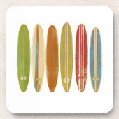 Longboard surfplanken  Retro Style Surfing Bier Onderzetter (Voorkant)