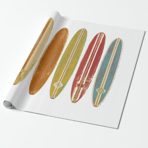 Longboard surfplanken  Retro Style Surfing Cadeaupapier