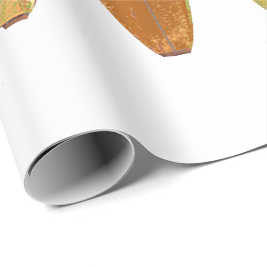 Longboard surfplanken  Retro Style Surfing Cadeaupapier (Rol Hoek)